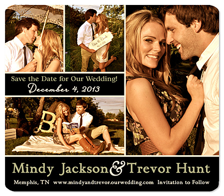 "Our Story" Collage Save the Date Magnet
